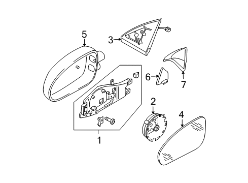 2007 Audi RS4 Outside Mirrors