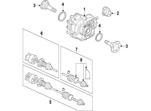 2010 Audi TT Quattro Front Axle, Axle Shafts & Joints, Drive Axles