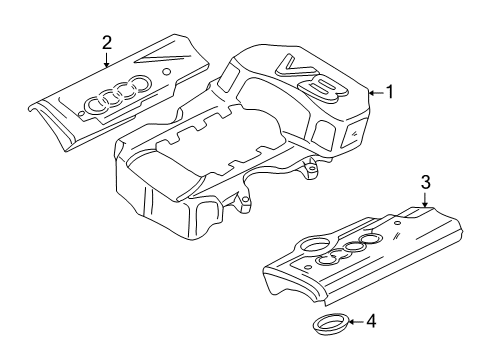 1999 Audi A8 Quattro Engine Appearance Cover