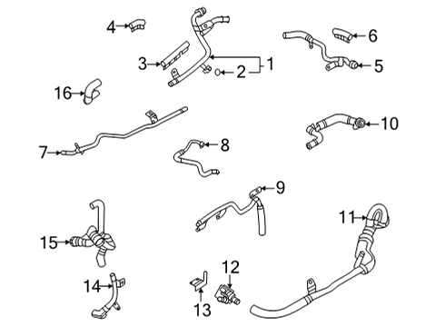 2021 Audi A7 Sportback Hoses & Lines, Cooling Diagram 2