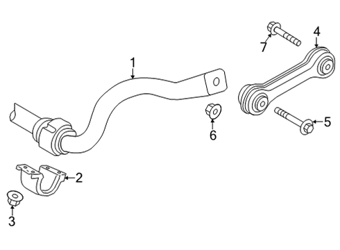 2021 Audi RS6 Avant Stabilizer Bar & Components - Front