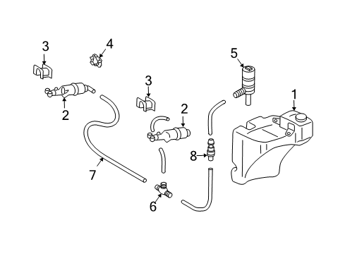 2001 Audi A6 Quattro Washer Components