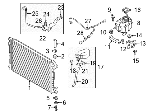 2019 Audi Q7 Radiator & Components, Water Pump