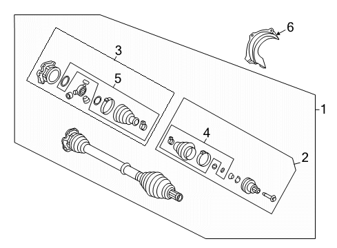 2022 Audi S6 Drive Axles - Front