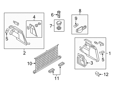 2015 Audi Q5 Interior Trim - Rear Body Diagram 2