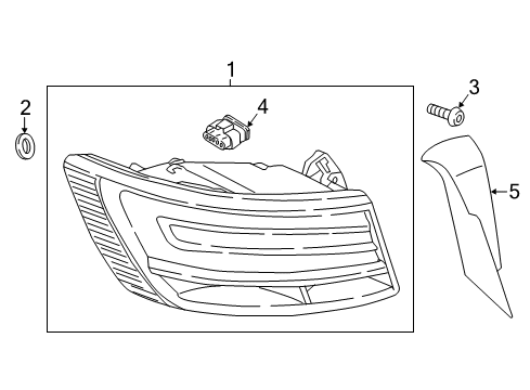 2018 Audi A4 allroad Tail Lamp Assembly Diagram for 8W9-945-092-D