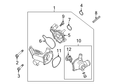 2012 Audi R8 Water Pump Diagram 1