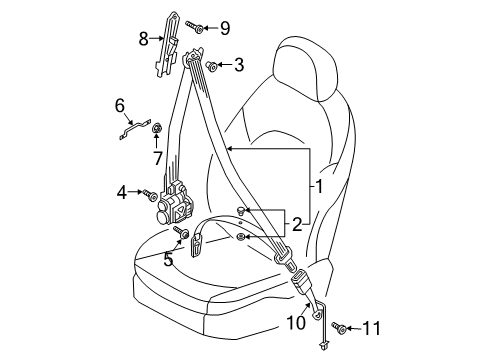 2020 Audi A8 Quattro Front Seat Belts