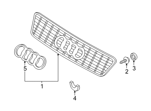 1999 Audi A8 Quattro Grille & Components