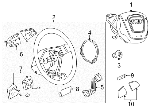 2015 Audi SQ5 Steering Column & Wheel, Steering Gear & Linkage Diagram 6