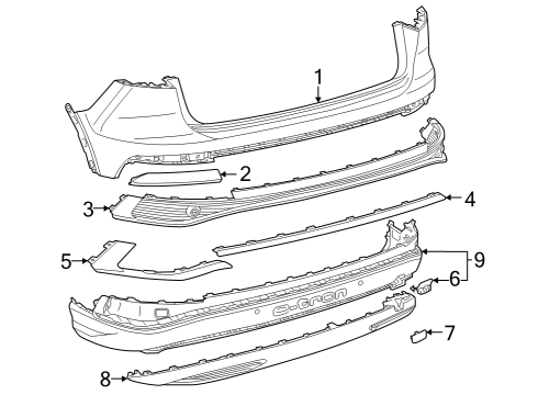 2023 Audi Q4 e-tron Sportback Bumper & Components - Rear Diagram 1