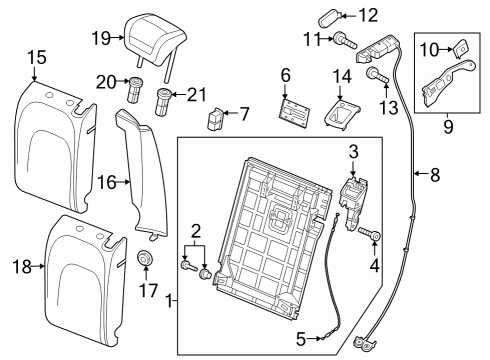 2024 Audi Q8 e-tron Rear Seat Diagram 3