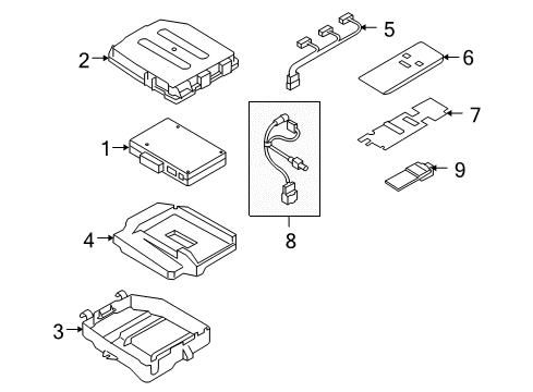 2009 Audi A8 Quattro Electrical Components Diagram 1