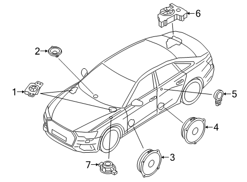 2022 Audi A6 Quattro Sound System Diagram 3