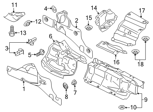 2018 Audi A5 Quattro Heat Shields Diagram 1