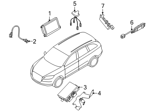 2013 Audi Q7 Navigation System Components