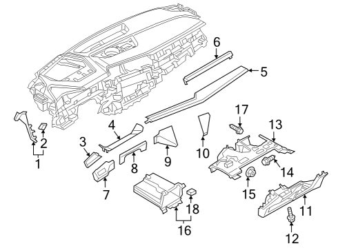 2024 Audi Q8 e-tron Cluster & Switches, Instrument Panel Diagram 5