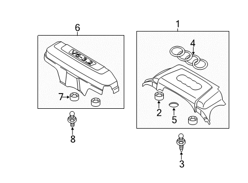 2010 Audi Q5 Engine Appearance Cover