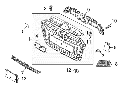 2020 Audi S3 Grille & Components