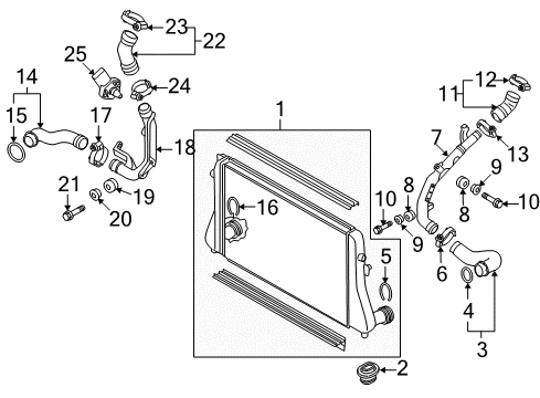 2013 Audi A3 Intercooler Diagram for 1K0-145-803-CD