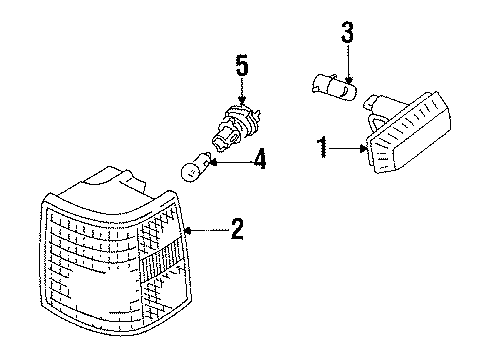 1986 Audi Coupe Side Marker Lamps