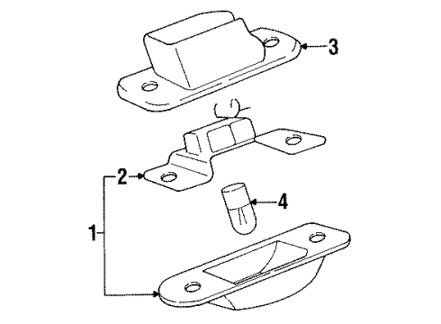 1994 Audi 90 Quattro License Lamps