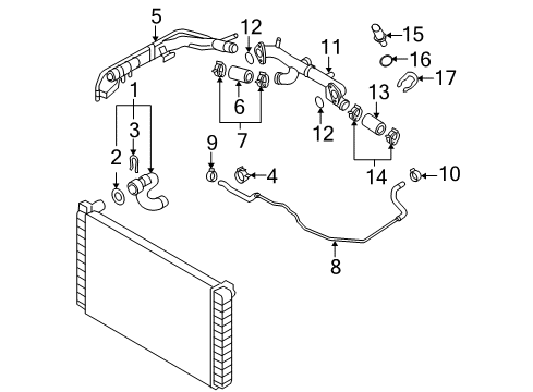 2007 Audi A6 Quattro Hoses, Lines & Pipes Diagram 2