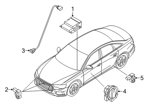 2022 Audi S6 Air Bag Components