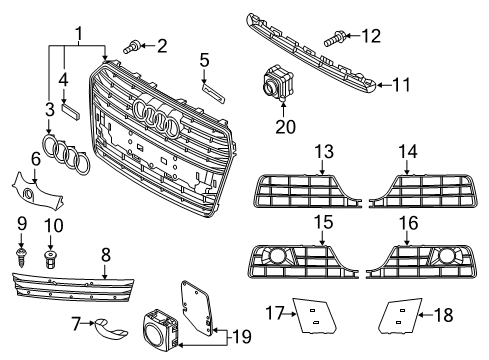 2017 Audi A7 Quattro Grille & Components