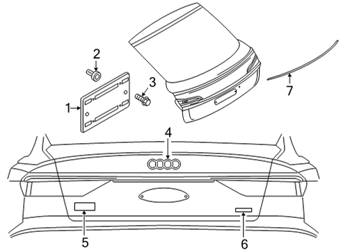 2022 Audi e-tron Sportback Exterior Trim - Lift Gate