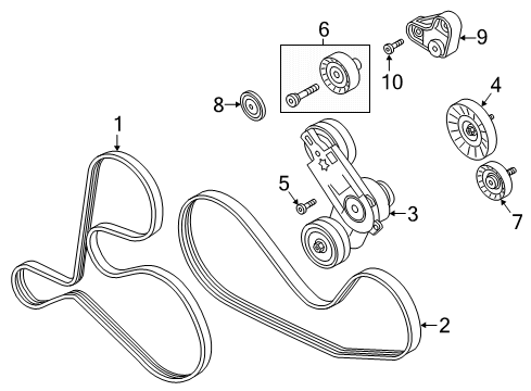 2022 Audi S6 Belts & Pulleys