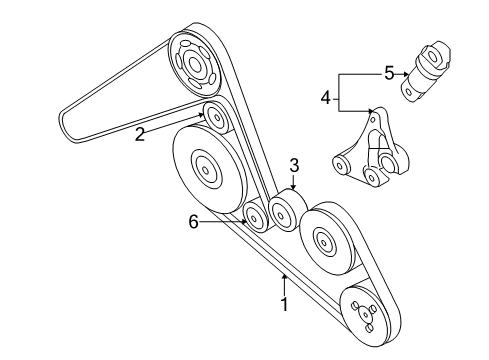 2005 Audi A8 Quattro Serpentine Belt Diagram for 077-903-137-AE