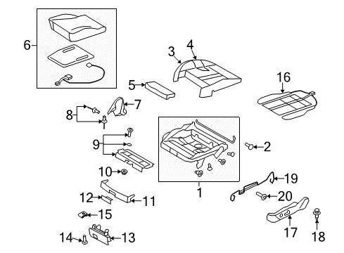 2015 Audi A5 Quattro Front Seat Components Diagram 3