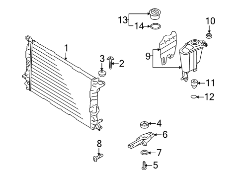 2008 Audi A5 Quattro Radiator & Components