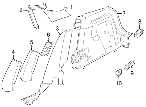 2024 Audi Q4 e-tron Interior Trim - Quarter Panels