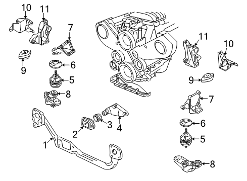 2001 Audi S4 Engine & Trans Mounting