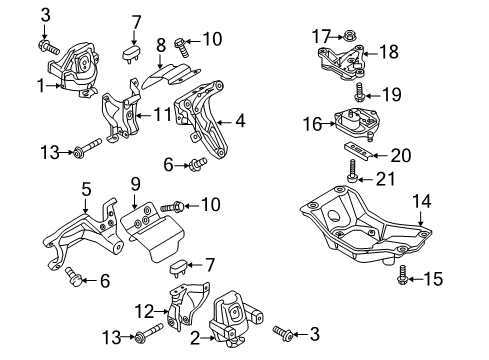 2016 Audi S5 Engine & Trans Mounting Diagram 2