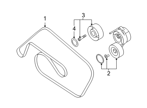 2005 Audi A4 Quattro Serpentine Belt Diagram for 06C-903-137-E