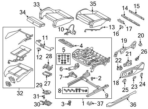 2022 Audi A5 Sportback Front Seat Components