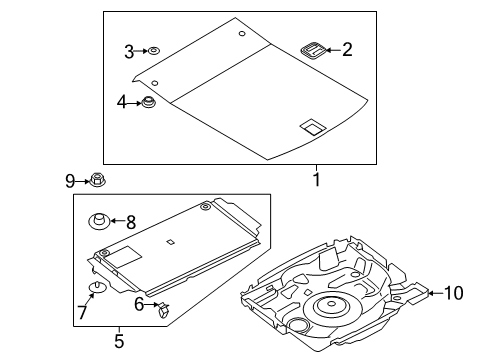 2022 Audi A6 Quattro Interior Trim - Rear Body Diagram 1