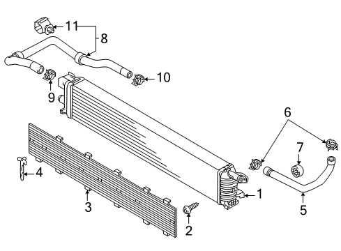 2015 Audi A7 Quattro Radiator & Components, Water Pump Diagram 1