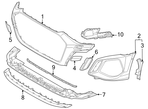 2024 Audi RS3 Bumper & Components - Front Diagram 1