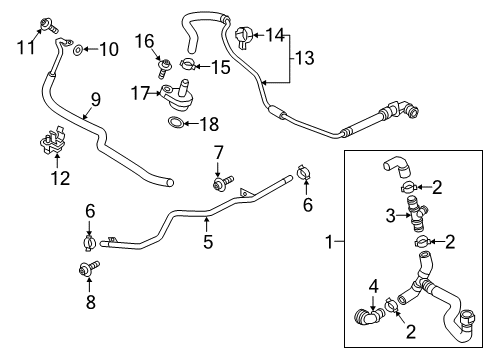 2018 Audi A6 Hoses, Lines & Pipes Diagram 2