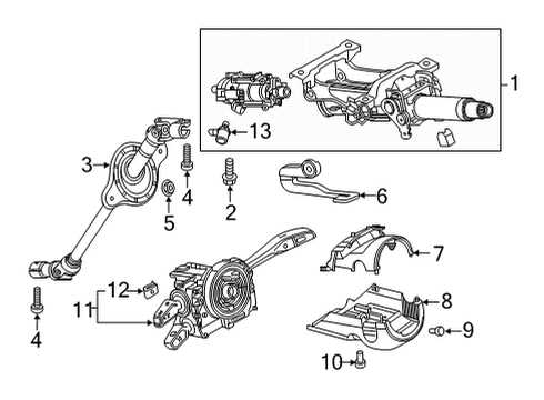 2022 Audi RS5 Steering Column & Wheel, Steering Gear & Linkage Diagram 2