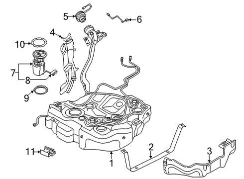 2022 Audi A3 Fuel Tank Diagram for 5WA-201-055-C