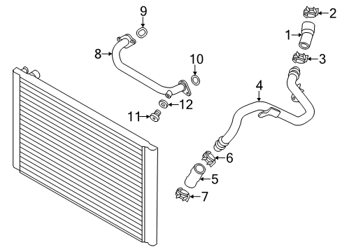 2012 Audi A8 Quattro Hoses, Lines & Pipes Diagram 2