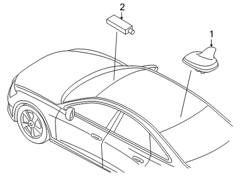 2022 Audi A6 allroad Antenna & Radio