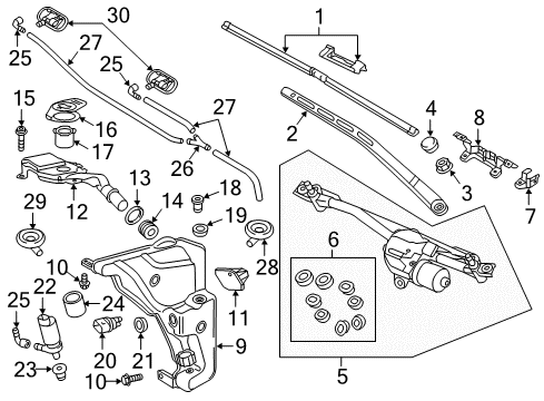 2018 Audi RS7 Wiper & Washer Components