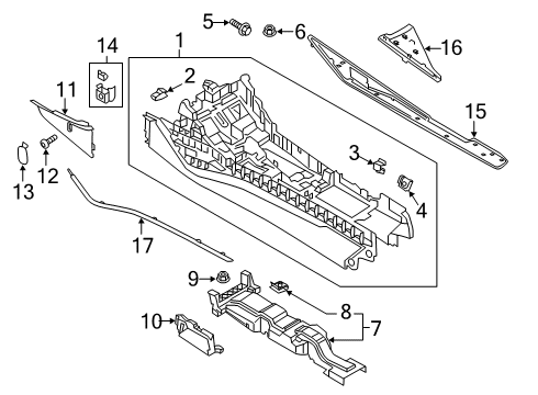 2023 Audi A7 Sportback Console Diagram 2