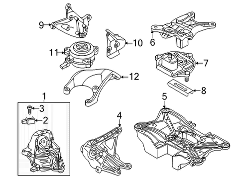 2022 Audi SQ8 Engine & Trans Mounting